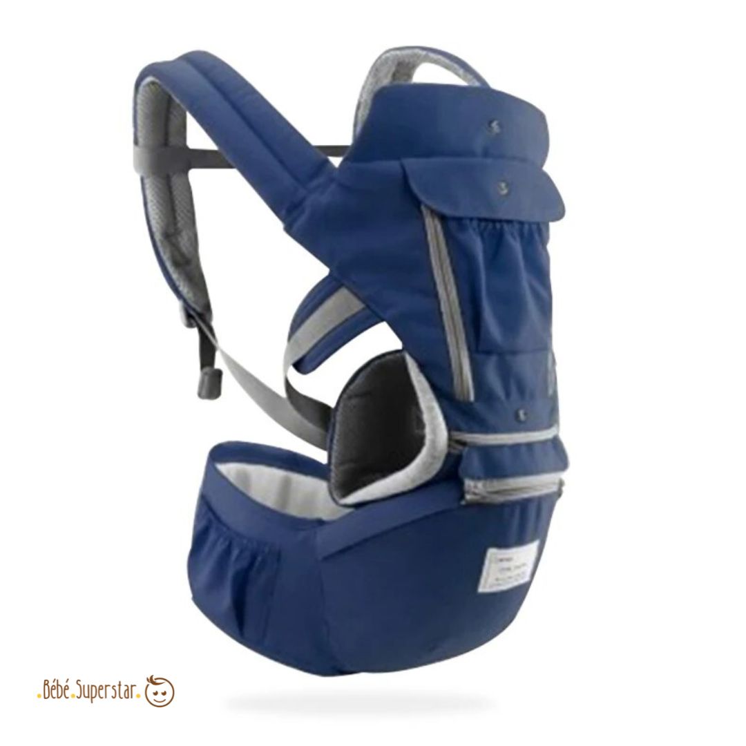 Porte bebe Siège Kangourou Ergonomique pour Bébé et Enfant bleu marine
