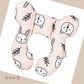 Oreiller de Protection pour Bébé Lapin 
 rose