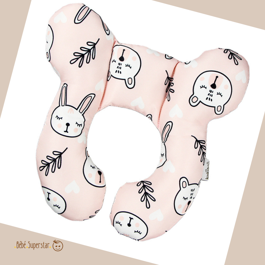 Oreiller de Protection pour Bébé Lapin 
 rose