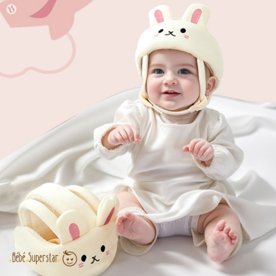 casque anti chute bebe motif lapin