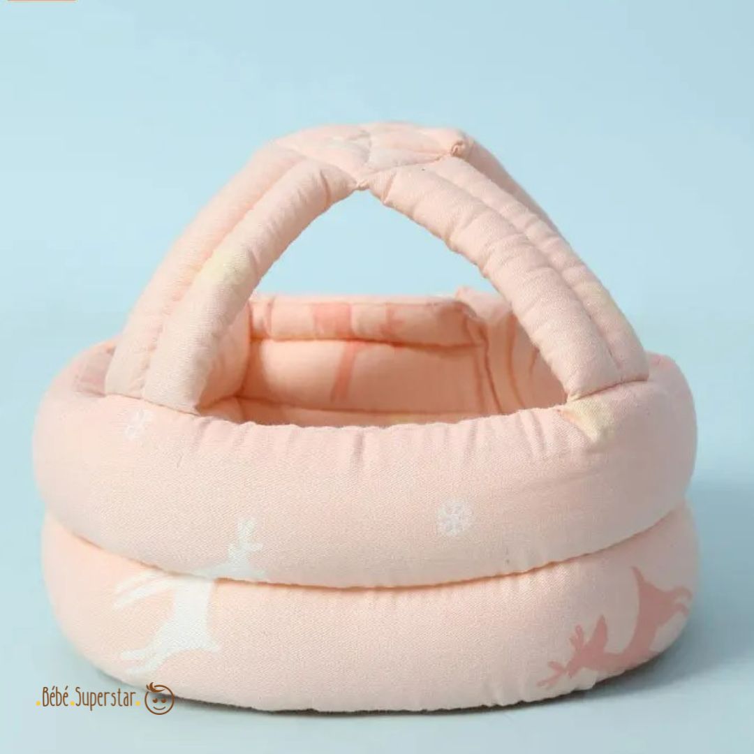 casque anti chute bebe-casque Antichoc protege tête Rose 