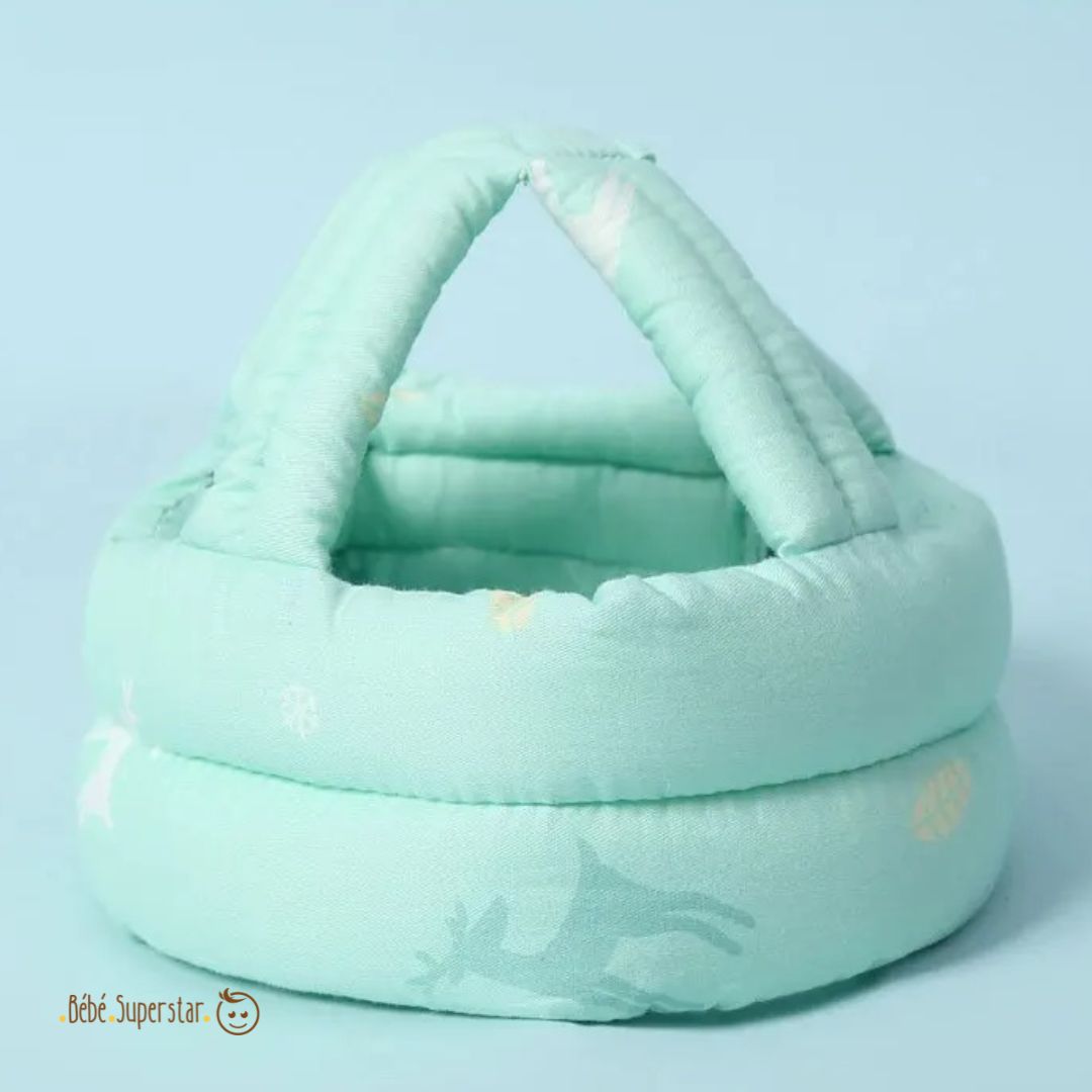 casque anti chute bebe - casque Anti choc protege tête pour bébé Vert