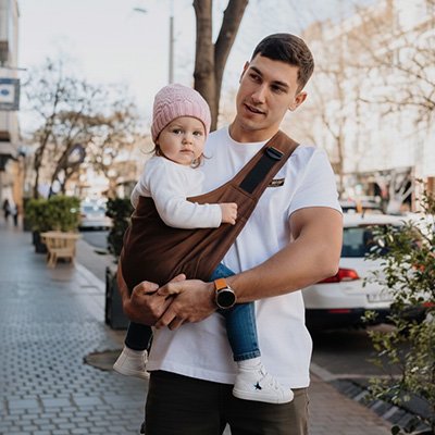 Echarpe de portage marron