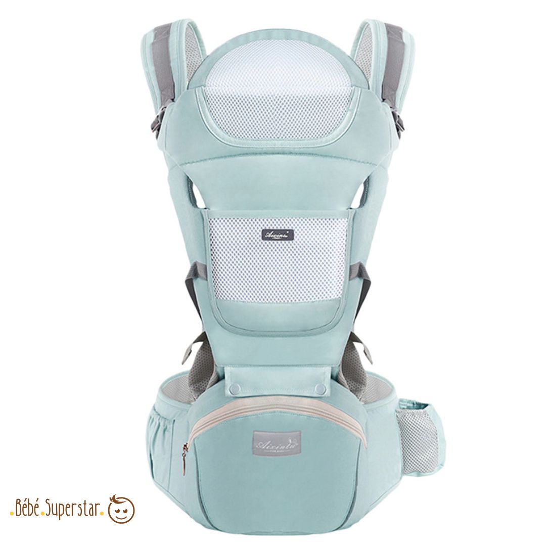 porte bebe ergonomique kangourou 2 en 1 vert
