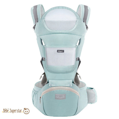 porte bébé ergonomique kangourou 2 en 1 - couleur vert
