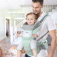 porte bebe ergonomique kangourou 2 en 1 vert