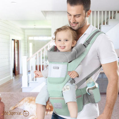 porte bébé ergonomique kangourou 2 en 1 vert