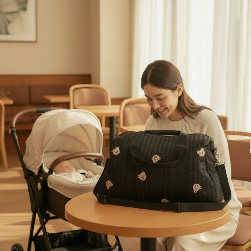 sac a langer sur la table