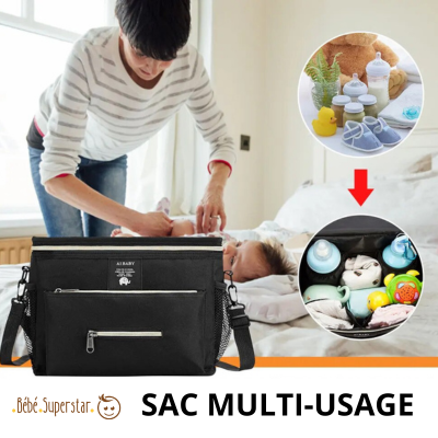 
sac a langer etanche noir
