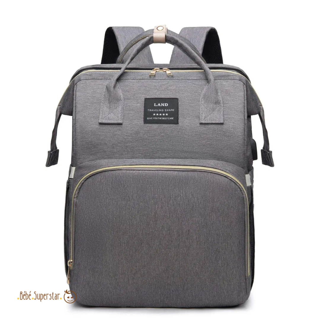 sac a langer - fourre tout gris 