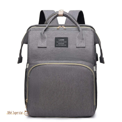 sac a langer - fourre tout gris 