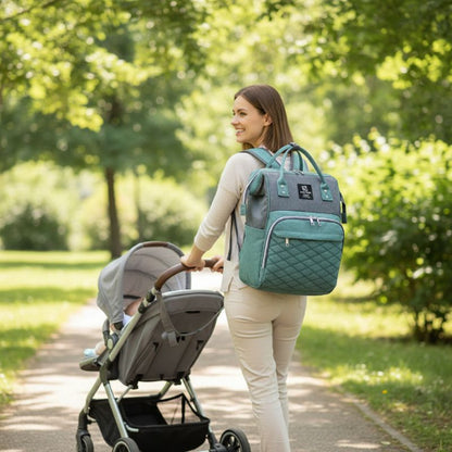 sac a langer maman avec une poussette