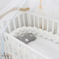 tresse de lit blanc - tour de lit tressé - pare choc de lit bébé